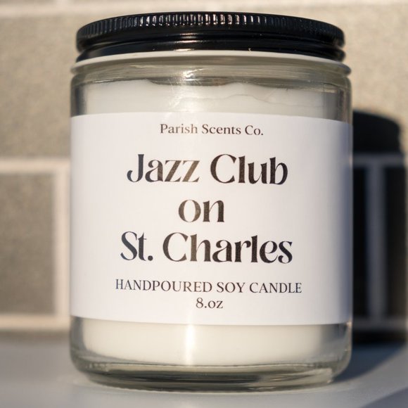 A New Orleans Candle by Parish Scents 8 OZ - Jazz Club on St. Charles - Picture 3 of 6